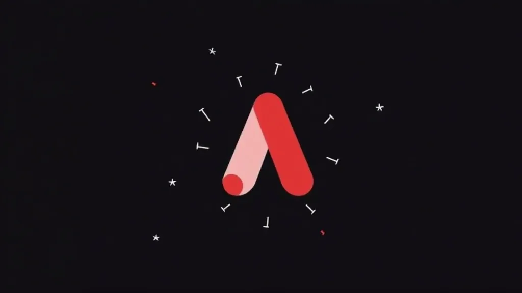 Google Ads logo sa zvezdama na crnoj pozadini za blog o reklamiranju restorana